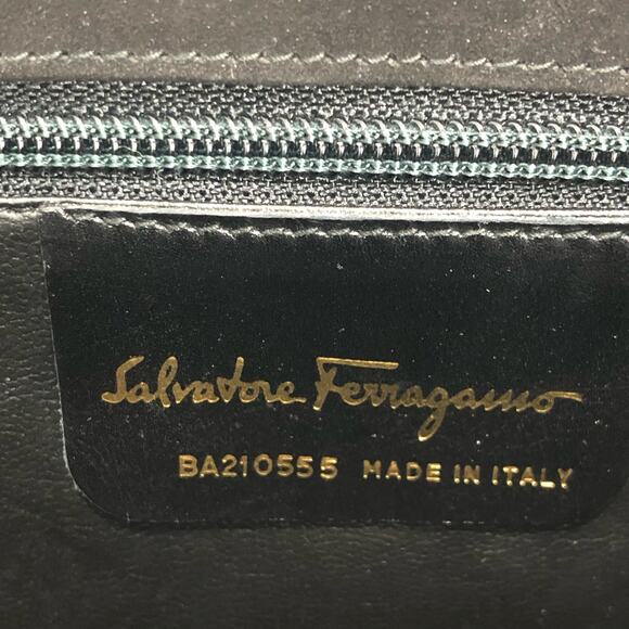 Salvatore Ferragamo Vara Soft Jeweled Studs Quilted Suede Medium Shoulder Bag - Picture 7 of 16